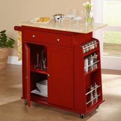 Sonoma Kitchen Cart, Red -High End Kitchen f93174ea08765a27 3787 w800 h800 b0 p0