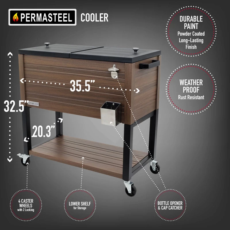 Permasteel 80 Quart Patio Cooler 3 Permasteel 80 Quart Patio Cooler - Image 3