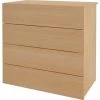 Nexera 4-Drawer Chest, Natural Maple