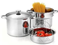 4-Piece Steamer Pot Set, Stainless Steel