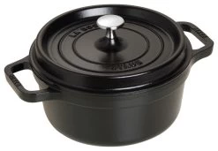 Staub Cast Iron 2.75-qt Round Cocotte - Matte Black