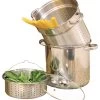 Stainless Steel Pasta Cooker 12-Quart 4 Piece Encapsulated Base