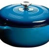 Lodge Caribbean Blue Color Enamel Dutch Oven, 7.5 Quart