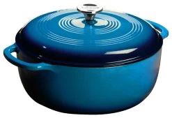 Lodge Caribbean Blue Color Enamel Dutch Oven, 7.5 Quart
