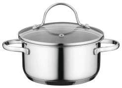 Essentials 6.25" 18/10 Stainless Steel Covered Casserole, 1.7 Qt, Comfort