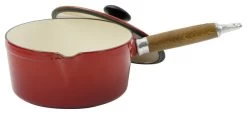 Chasseur 1.3-Quart Red French Enameled Cast Iron Saucepan