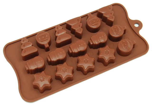 Freshware 16-Cavity Silicone Christmas Shapes Mold 1 Freshware 16-Cavity Silicone Christmas Shapes Mold