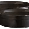 Emile Henry Charcoal Ceramic 8.5 Ounce Creme Brulee Dish, Set Of 2