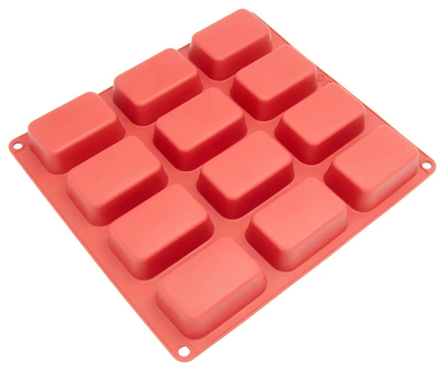Freshware 12-Cavity Silicone Petite Loaf Mold 1 Freshware 12-Cavity Silicone Petite Loaf Mold