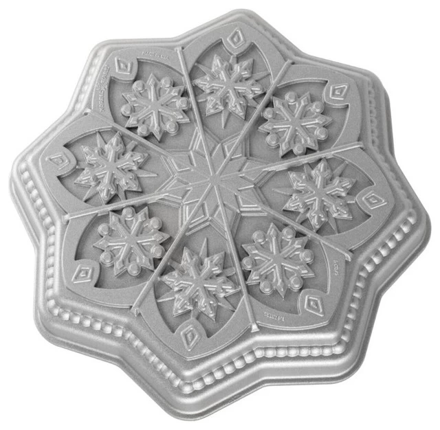 Nordic Ware Sweet Snowflakes Cast Aluminum Shortbread Pan 1 Nordic Ware Sweet Snowflakes Cast Aluminum Shortbread Pan