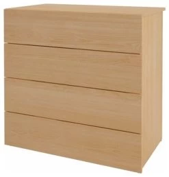 Nexera 4-Drawer Chest, Natural Maple