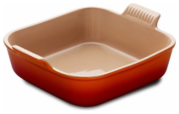Le Creuset 3-Quart, 9" Heritage Square Dish, Flame 1 Le Creuset 3-Quart, 9" Heritage Square Dish, Flame
