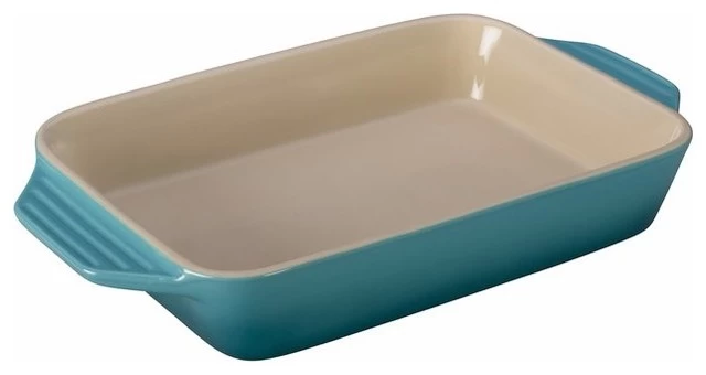 Le Creuset 3 3/20-Quart, (12 1/2"x8 1/4") Rectangular Dish, Caribbean 1 Le Creuset 3 3/20-Quart, (12 1/2"x8 1/4") Rectangular Dish, Caribbean