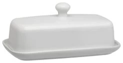 HIC Harold Import Co White Porcelain Butter Dish