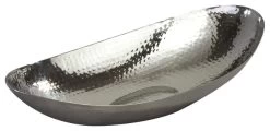 Elegance Stainless Steel, Oval Hammered Bowl, 13.5"