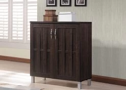 Baxton Studio Excel Modern And Contemporary Dark Brown Sideboard Storage Cabinet