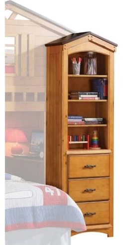 ACME Tree House 4 Shelf Bookcase In Rustic Oak
