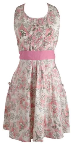 Blushing Birds Vintage Apron