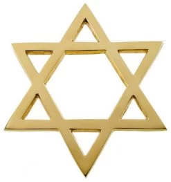 Star Of David Trivet, Polished