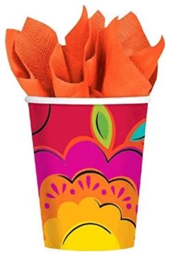 AMSCAN Fiesta Caliente Cinco De Mayo Cups, 9 Oz., 18 Ct. | Party Tableware