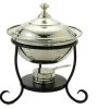 Round Polished Nickel Over S/S Chafing Dish, 3 Qt.